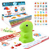 Speech Therapy Sensory Toy, Talking Dinosaur Phonics Reader With 74 Double-Sided Phonics Flash Cards & 6 Theme Stickers, Interac