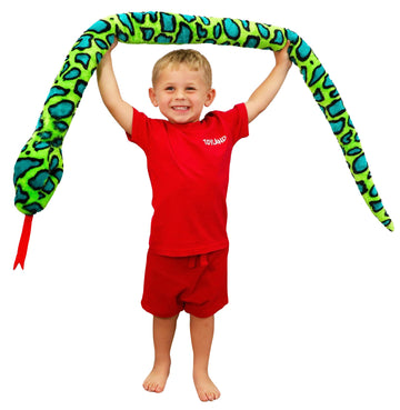 Toyland® 170Cm (5.5Ft) Giant Two-Toned Plush Snake - 5 Assorted Designs - Children'S Soft Toys