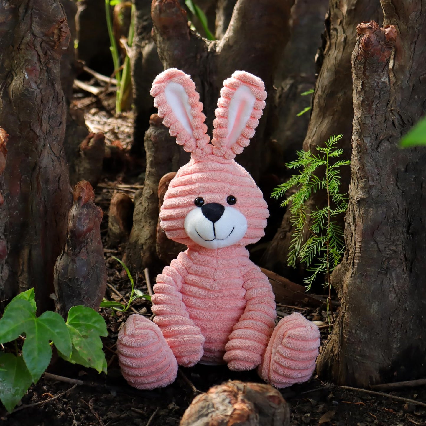 Apricot Lamb Toys Plush Corduroy Rabbit Bunny Stuffed Animal Soft Cuddly Perfect For Child （Red Bunny,8.5 Inches