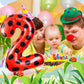 Lunmon 40 Inch Ladybug Large Number 2 Balloon 40 Inch Ladybug Balloon Birthday Decorations Supplies Black Red Polka Dots Ladybir