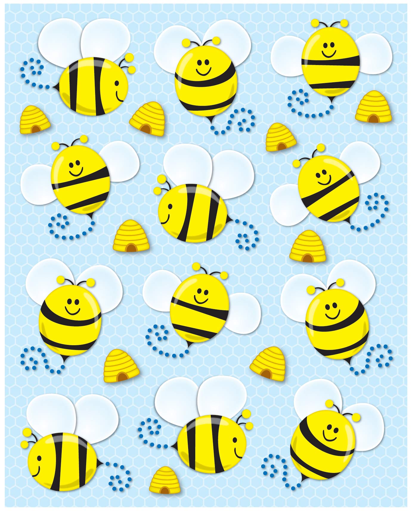 Carson Dellosa 72-Piece Bumble Bee Stickers for Kids Classroom Pack, Bumble Bee Classroom Stickers, Perfect for Incentive Charts