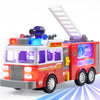 JOYIN LED Fire Truck Toy for Toddlers - LED Projections & Sirens, Bump and Go Fire Engine Trucks with Mode Switch & Volume Contr