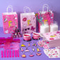 KULUJIA 120 pcs Pink Party Favors Princess Birthday Supplies Girl Kid Toy Gift Goodie Bag Stuffer Filler Makeup Party Decoration