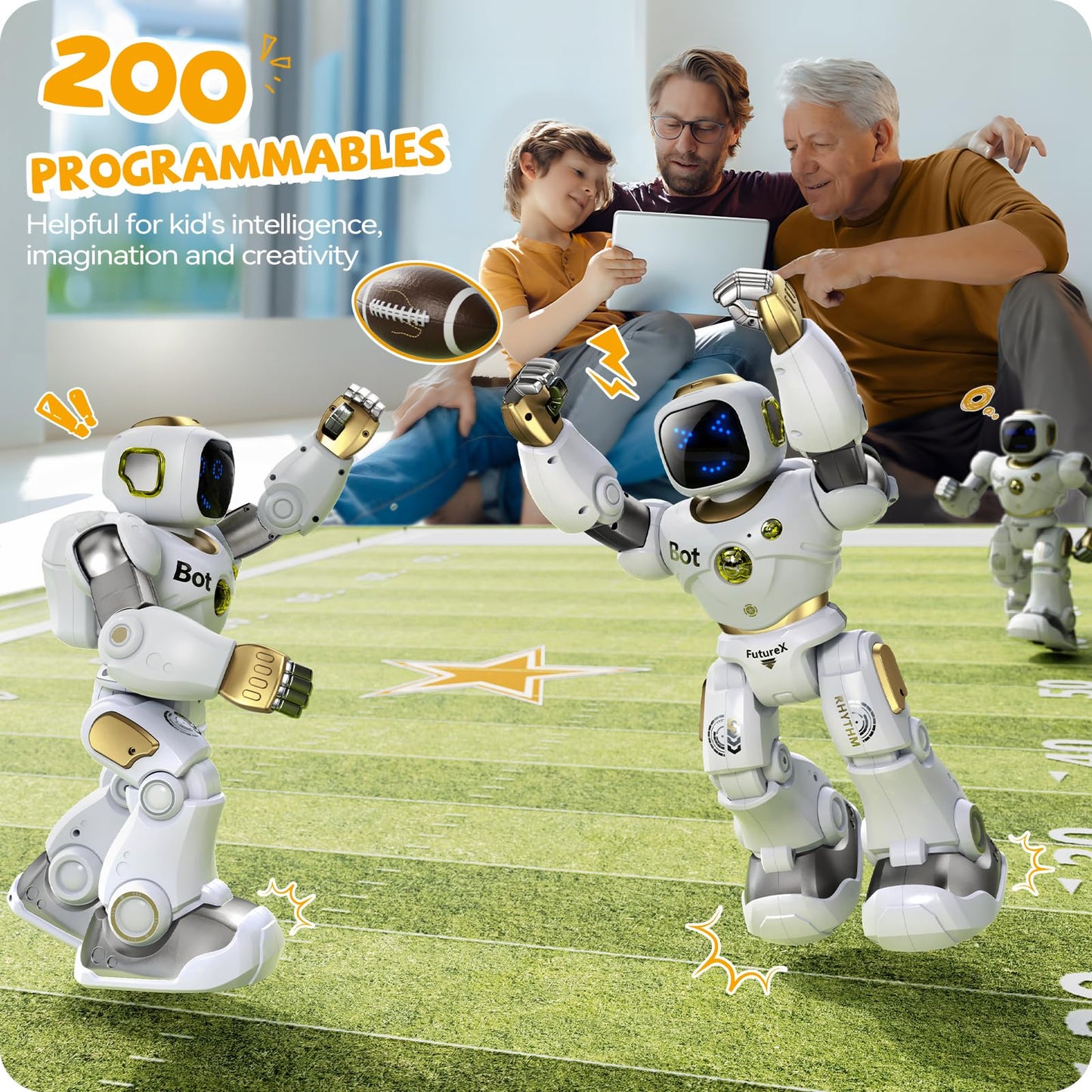 Ruko 1088 Smart Robot For Kids, Large Programmable Interactive Stem Rc Robot, Voice Control And App Control, Gifts For Boys And