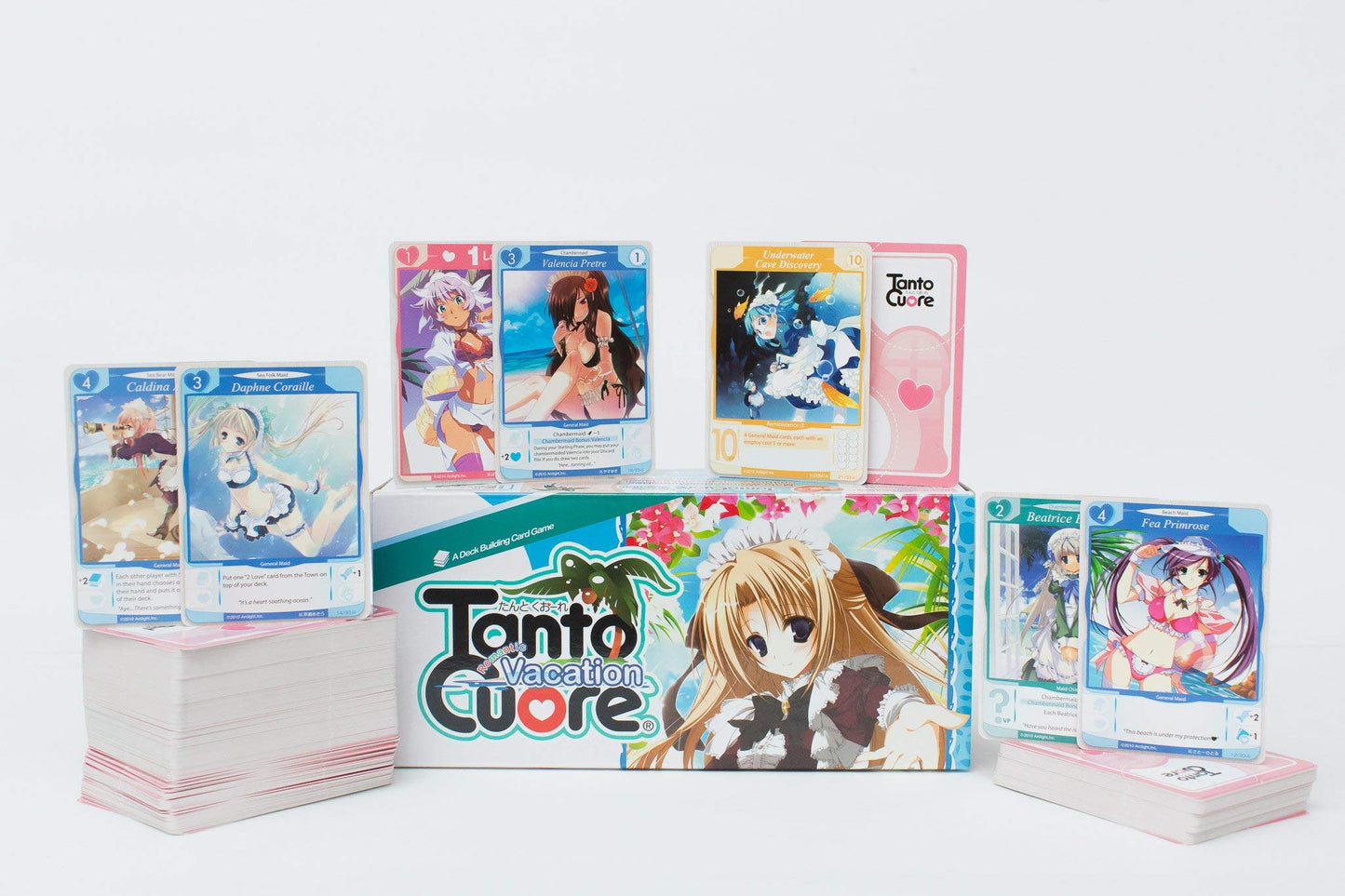 Japanime Games Tanto Cuore: Romantic Vacation | Deck-Building Card Game | Anime-Inspired Game and Arclight | Featuring Maids and