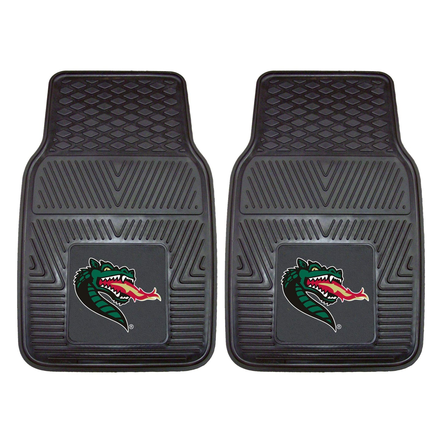 FANMATS 12470 UAB Blazers 2-Piece Heavy Duty Vinyl Car Mat Set, Front Row Floor Mats, All Weather Protection, Universal Fit, Dee