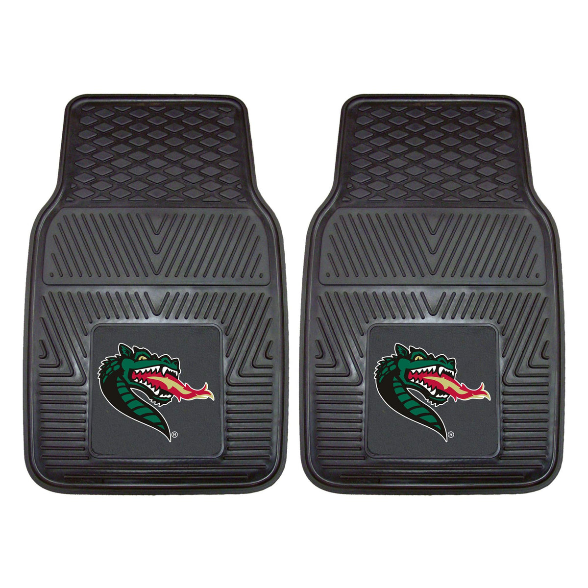 FANMATS 12470 UAB Blazers 2-Piece Heavy Duty Vinyl Car Mat Set, Front Row Floor Mats, All Weather Protection, Universal Fit, Dee