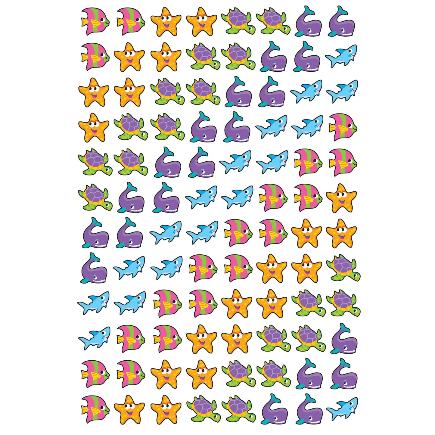 Trend Enterprises Sea Life Stickers, 800 Count, Multi, Small, Paper, Model T-46031