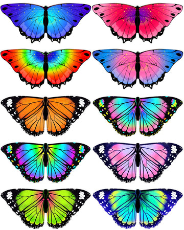 Irolewin Toddler Kids Butterfly-Wings For Girls Butterfly-Costume 10 Bulk Fairy Dress Up Wings As Boys Christmas Party Favors