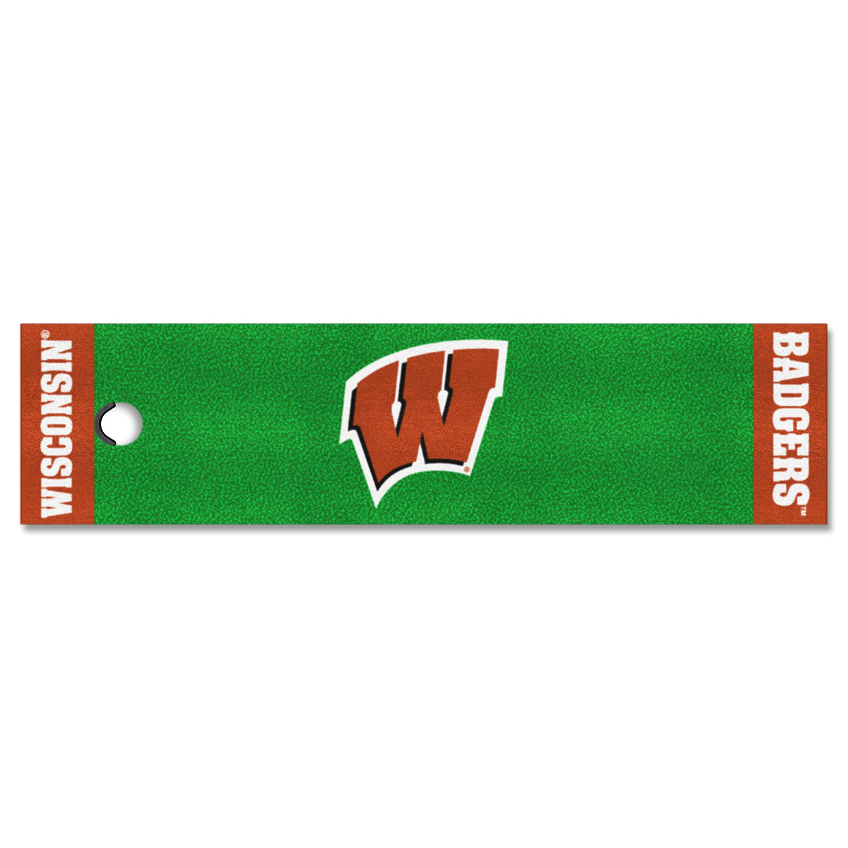FANMATS - 9092 NCAA University of Wisconsin Badgers Nylon Face Putting Green Mat 18x72