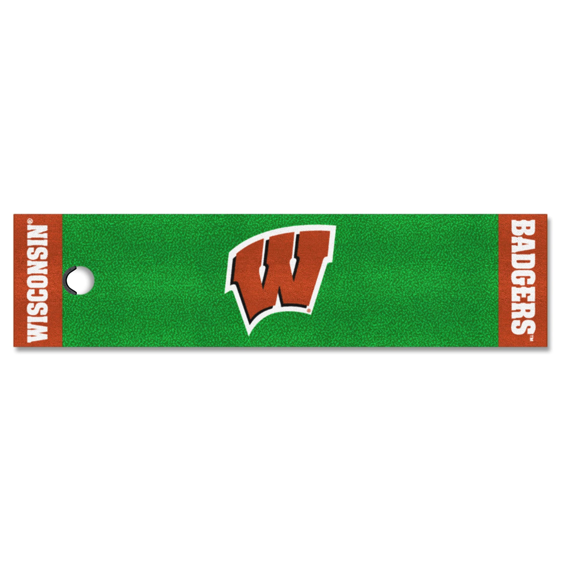 FANMATS - 9092 NCAA University of Wisconsin Badgers Nylon Face Putting Green Mat 18x72