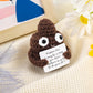 Lestp Miniature Figure - Positive Poo Crochet Nugget Plush, 2.6 inches, Knitting Wool, Cute Office Decor Gift for Coworkers