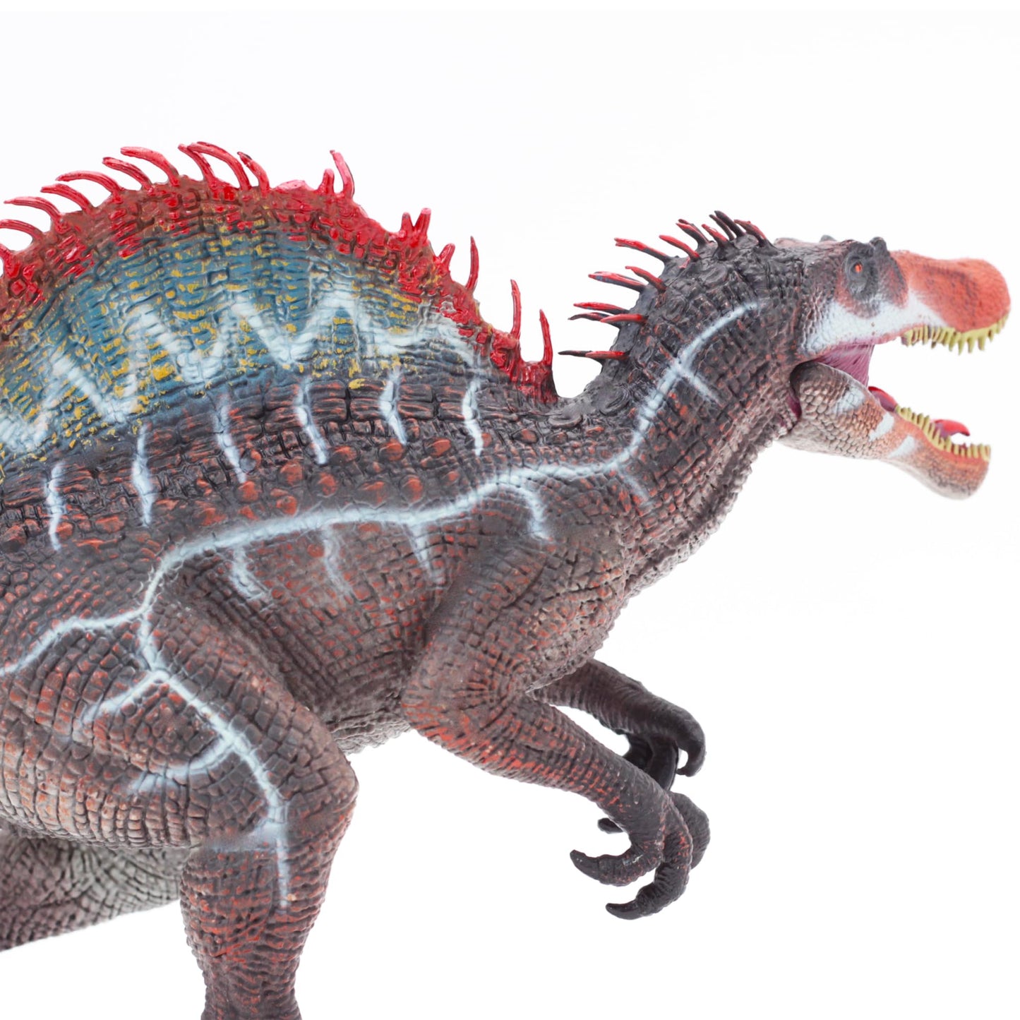 Gemini&Genius Spinosaurus Action Figure - Large Moveable Jaw Dinosaur Toy, PVC, Indo-spinosaurus Color, Model INDOSPIN