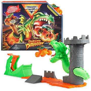 Monster Jam  Dueling Dragon Playset with limited availability 1:64 Scale Dragon Monster Truck  Kids Toys for Boys Ages 3 and up