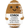 Biuniuring Funny Handmade Crochet Football Doll Coach Gift - Unique Appreciation & Thank You Gift For Coach, Desk Decoration For