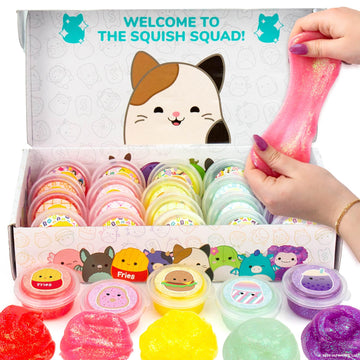 Original Squishmallows Ultimate Compounds Set, 25-Pack, Scented Glitter Slimes, Slime Party Favors For Kids, Slime Bulk, Kids Pa