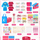 Suhine 6 Set Spa Party Supplies For Girls, Kids Satin Robes Nail Salon Kit Spa Kit Accessories For Birthday Party Favors (Peacoc