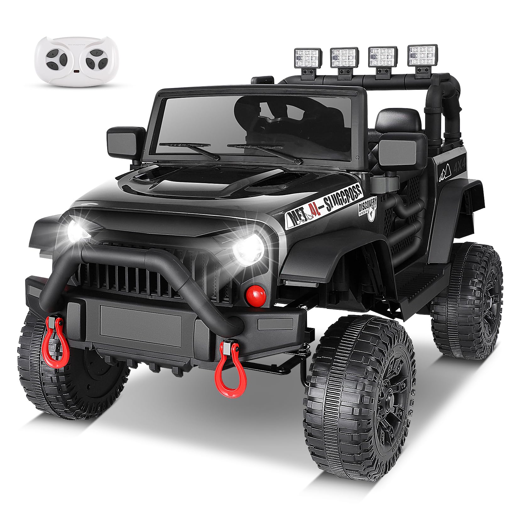 Hikole Battery Operated Car For Kids, 12V Kids Electric Ride On Car W/Parent Control, Wireless Music, Wear-Resistance Wheels, St