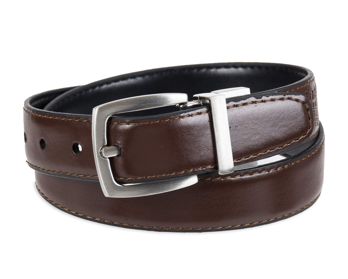 Dockers Boys Big Reversible Dress And Casual Belts, Brownblack, Large