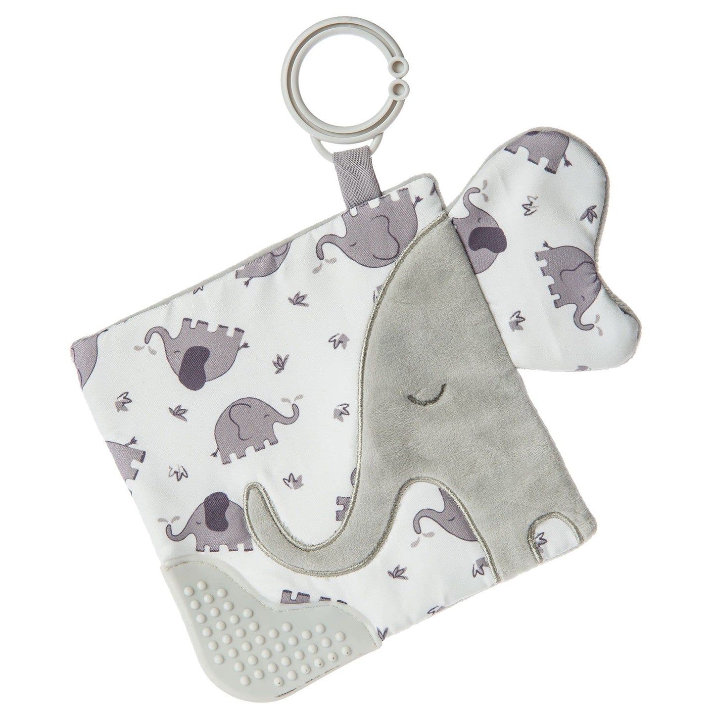 Mary Meyer Afrique Crinkle Teether Toy With Baby Paper And Squeaker, 6 X 6-Inches, Elephant