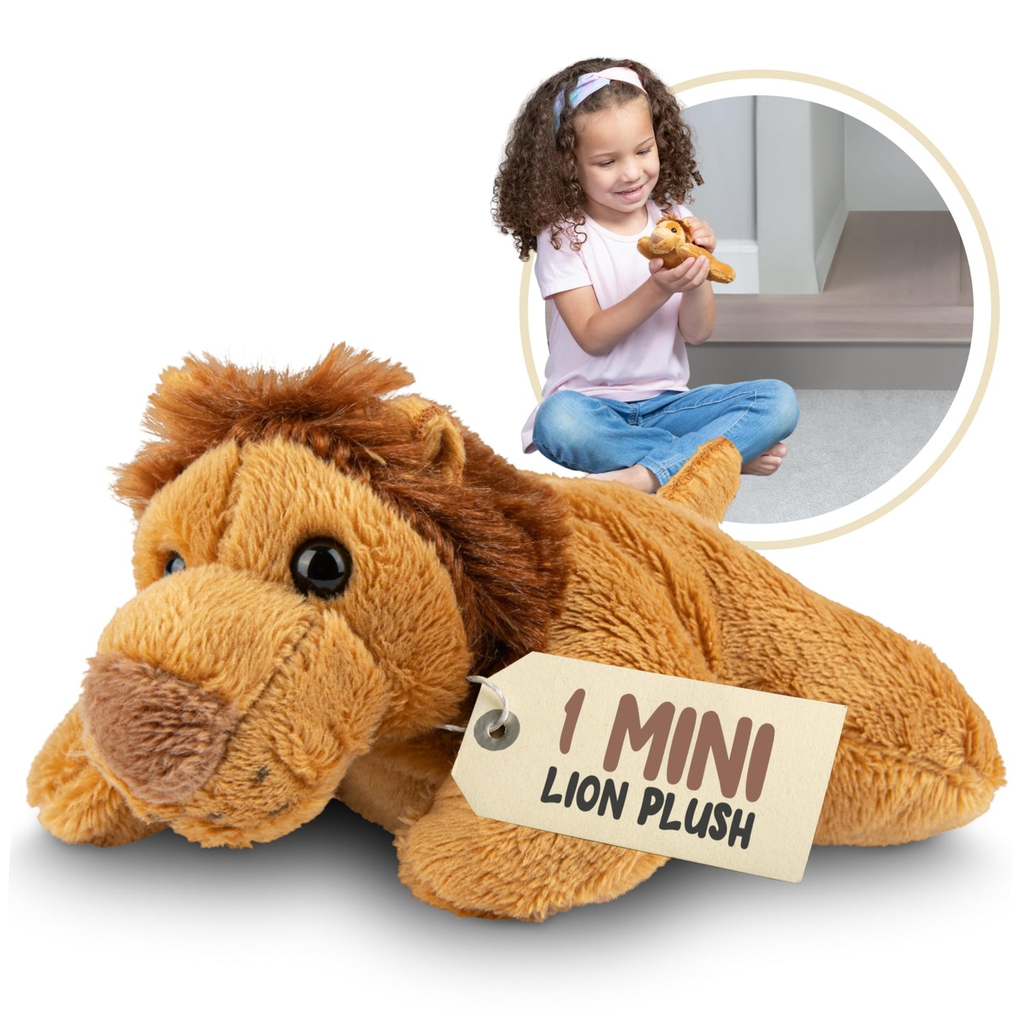 Forest & Twelfth Stuffed Lion, Single Mini Stuffed Animal Plush Toy For Kids, Safari Party Favors And Goody Bags, Classroom Treasure Box Prizes, Stocking Stuffers (Lion)
