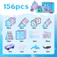 Magnetic Tiles Set, Frozen Magnet Building Blocks With Car Animal Models And Stickers, Construction Educational Stem Sensory Toy