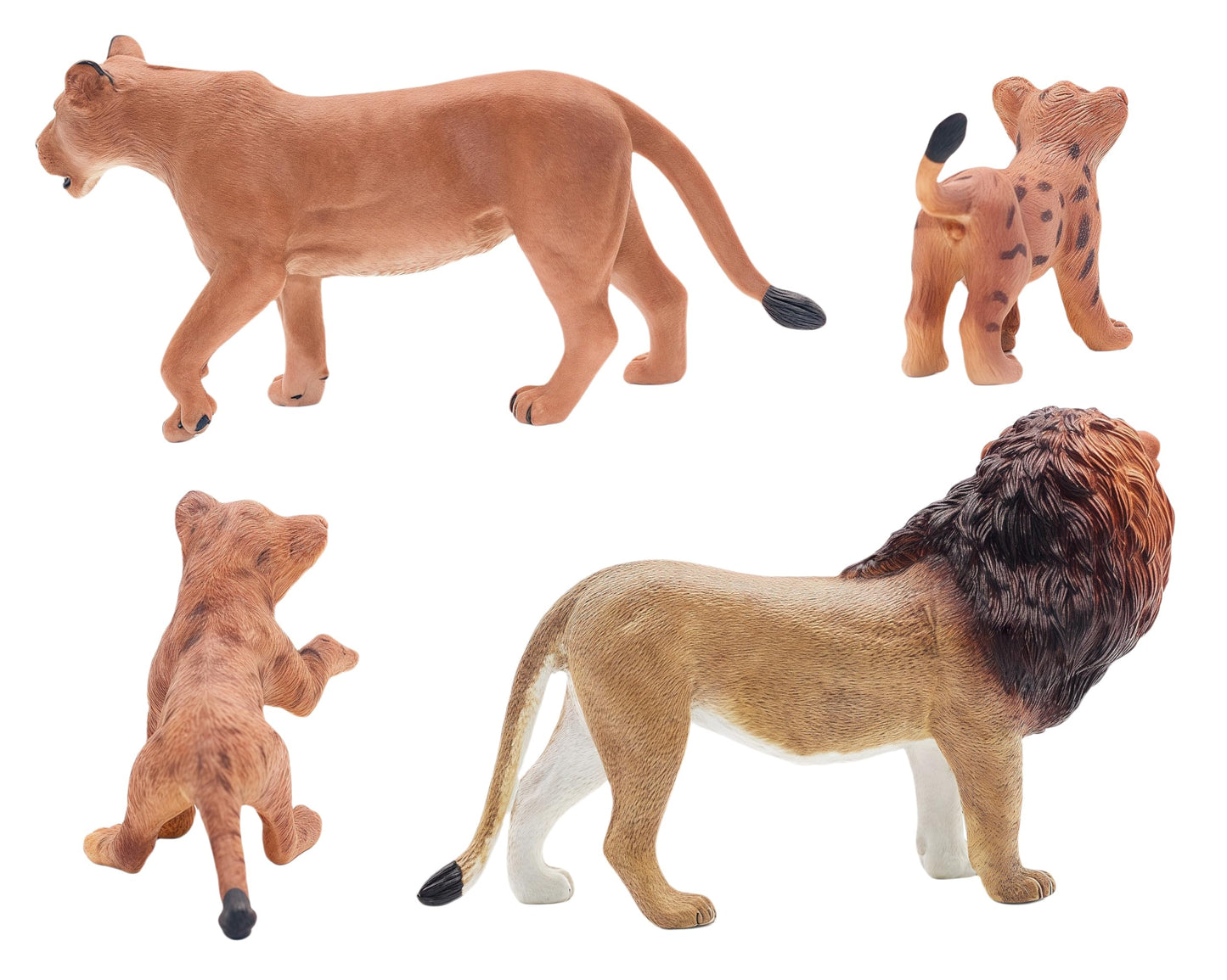 Gemini&Genius Lion Family Toys For Kids, Safari Lion Animal Toy Figures, Wildlife Family Lions Action Figures, Great For Educati