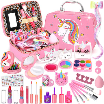 Kids Makeup Sets For Girls, Girl Toys Washable Kids Makeup Kit, Little Girls Makeup Kit For Kids Children, Princess Pretend Play