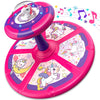 Flooyes Unicorn Sit and Spin Toy for Toddlers, 360° Spin with LED & Music, Pink, Medium/Standard, Perfect Birthday Gift for Ages 2-4
