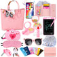 Meaicezli 35Pcs Little Girl Purse Toy Set, Toddler Purse Girl Toys Age 2-6 With Pretend Makeup, Play Kids Purse Princess Birthda