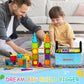 Gemmicc Magnetic Tiles, 126 Pcs + Storage Case, Stem Building Blocks Magnet Toys For Kids,Educational Building Toy Stacking Blocks For Boys Girls,Huge Set With 2 Cars