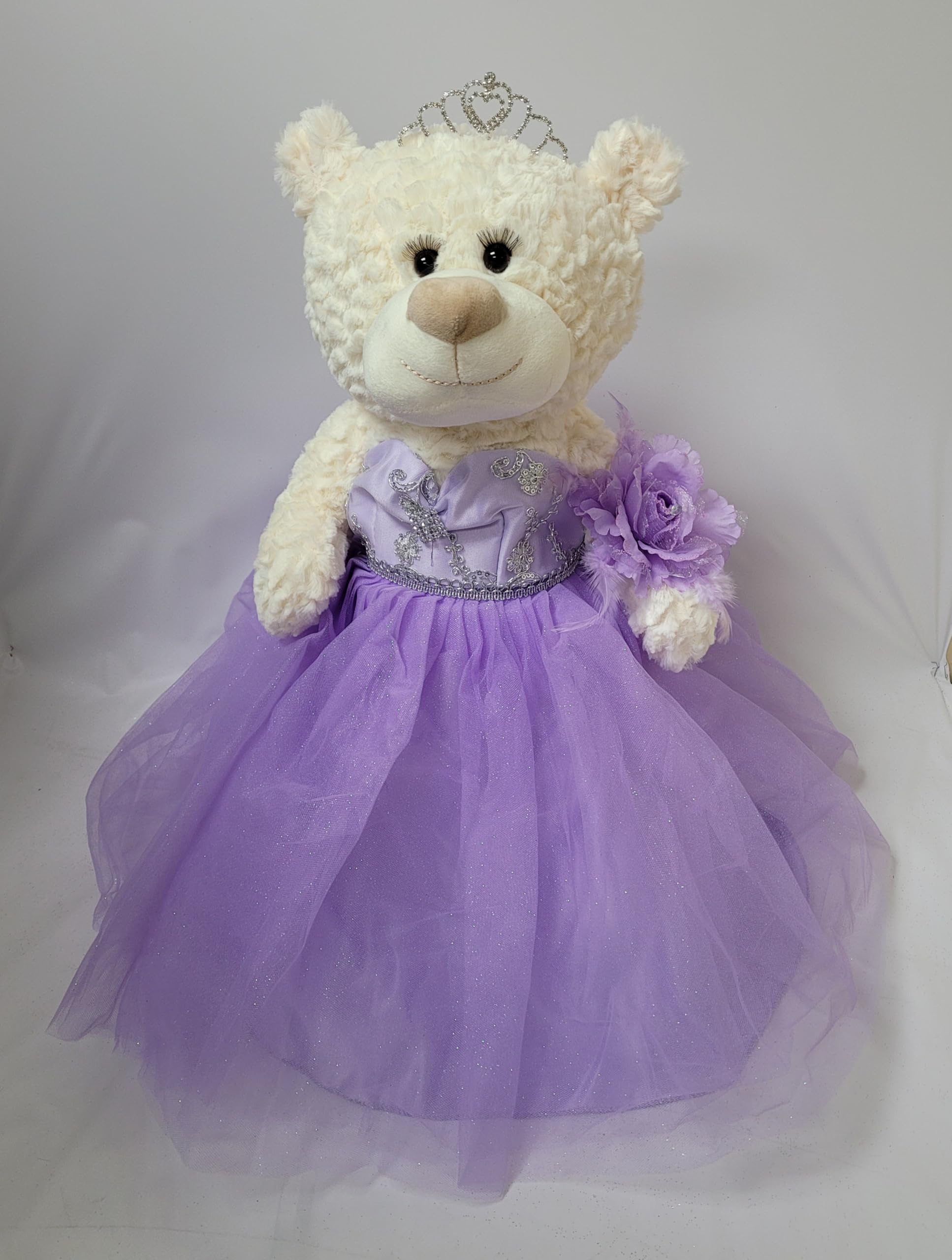 KINNEX COLLECTIONS SINCE 1997 20 Teddy Bear with Elegant Dress (Centerpiece) ~ B16631N-5 (Lavender)