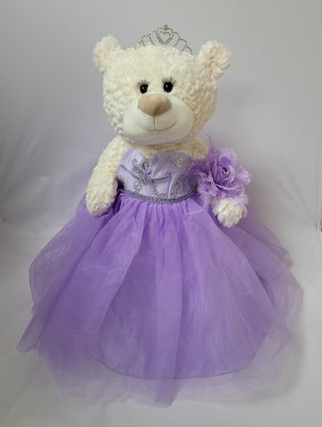 KINNEX COLLECTIONS SINCE 1997 20 Teddy Bear with Elegant Dress (Centerpiece) ~ B16631N-5 (Lavender)