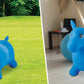 LEXiBOOK Inflatable Jumping Horse, Blue, Durable Plastic, One Size, Model BG050, Manual Pump Included