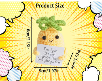 Aabxx Funny Mini Positive Potato,3In Cute Crochet Doll With Positive Card,Soft Wool Knitting Toy Decoration Encouragement Suppor