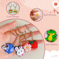 Jongdari 40pcs Cute Keychains for Kids, Random Different Cartoon Assorted Mini Funny Backpack Key Chain Charms Bulk, Classroom P