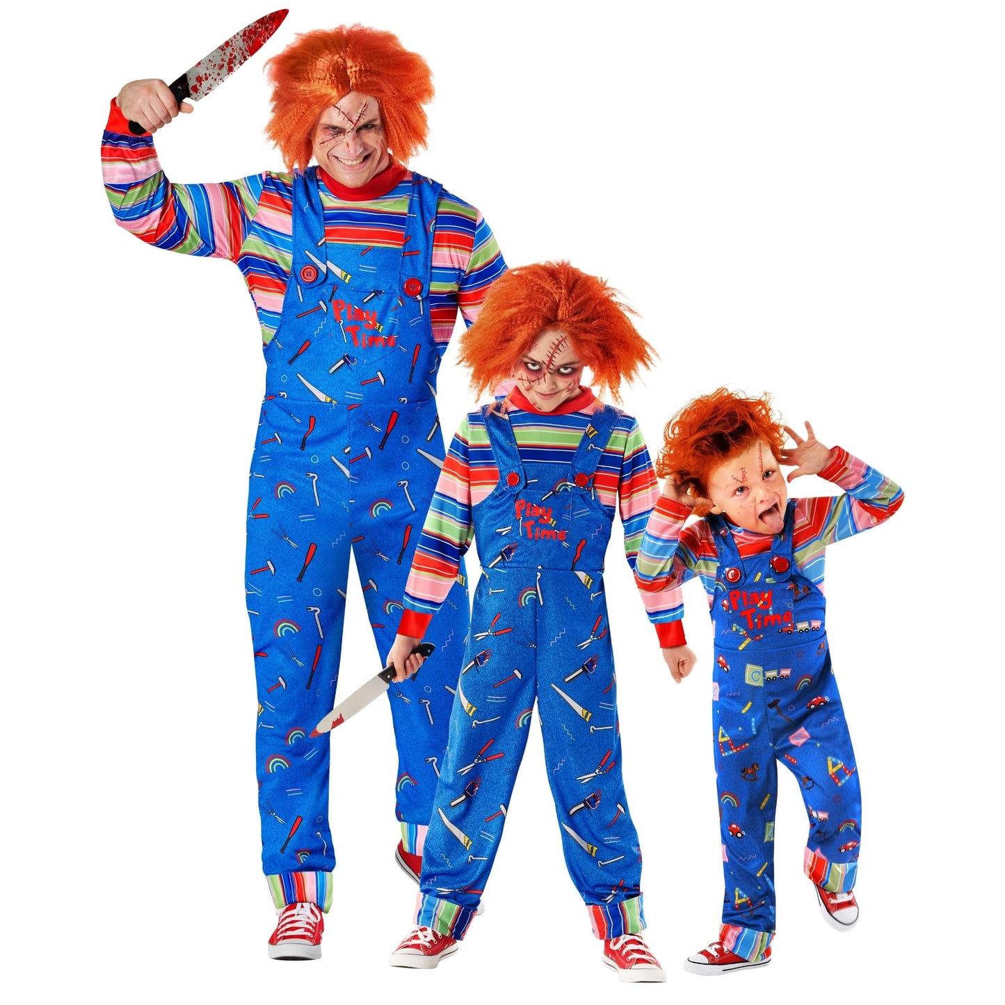 Morph Play Time Killer Costume For Boys - Horror Movie Halloween Costume With Wig For Kids, Large