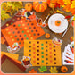 24 Sets Thanksgiving Crafts for Kids DIY Fall Pumpkin Placemat Turkey Maple Leaves Stickers Autumn Ornaments Paper Table Mats fo