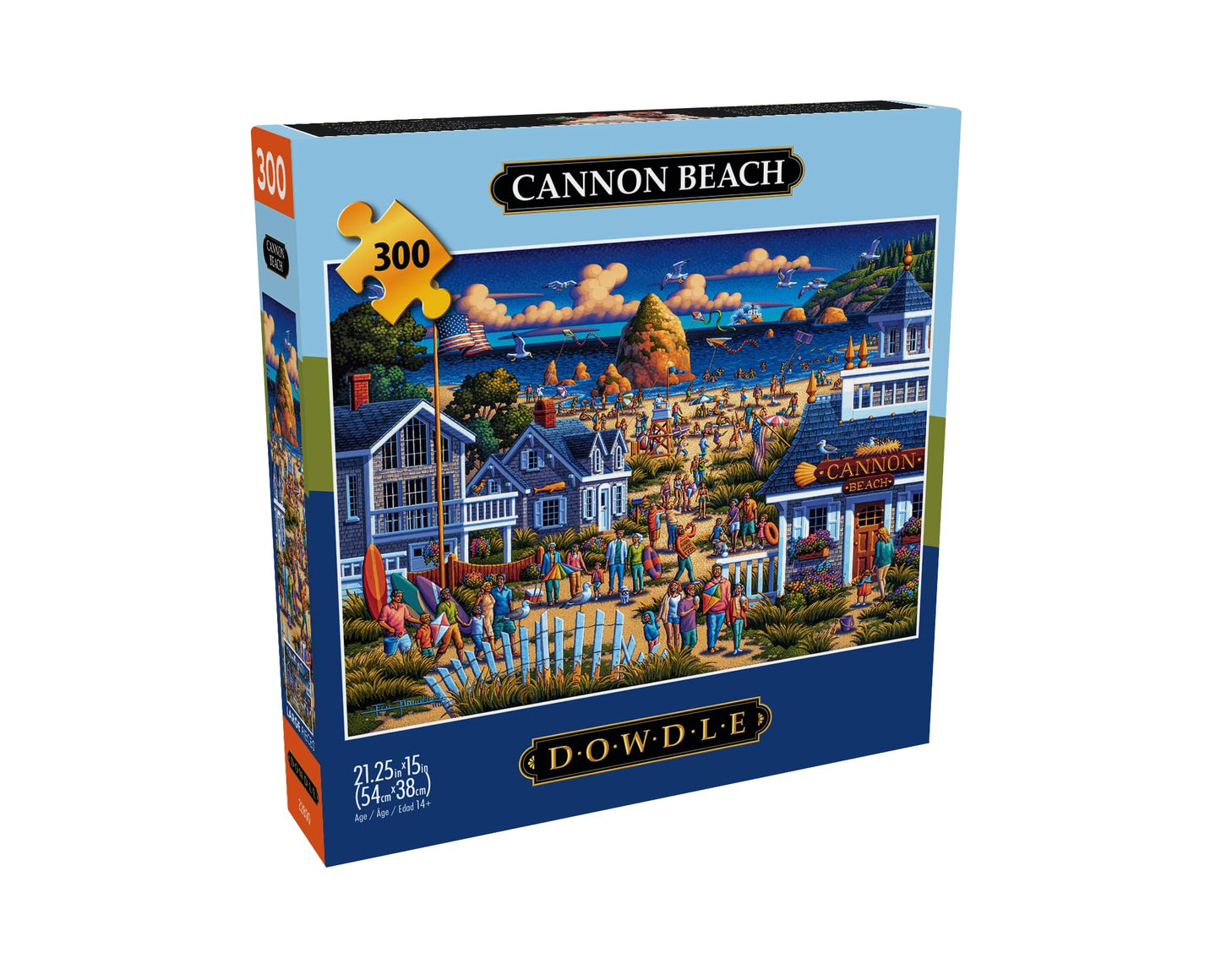 Buffalo Games - Dowdle - Cannon Beach - 300 Piece Jigsaw Puzzle For Adults -Challenging Puzzle Perfect For Game Nights - Finished Size Is 21.25 X 15.00