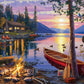 Buffalo Games 1000 Piece Jigsaw Puzzle - Darrell Bush Canoe Lake - Multicolor Paperboard - Perfect for Game Nights, 26.75 x 19.75