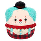 Squishmallows Original 12-Inch Ukee Clown Plush - Teal Hair, Black Bowler Hat, Red Clown - Official Jazwares Model SQCR05849