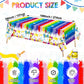 Zhehao 3 Pcs Art Paint Party Tablecloths Happy Birthday Table Cover Paint Splatter Table Cloth Disposable Plastic Art Party Deco