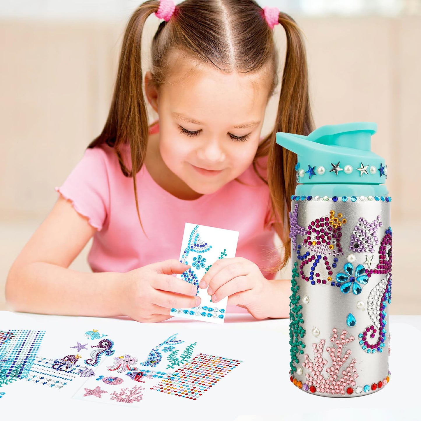 Gift For Girls, Gift Ideas Easter Baskets For Kids, Decorate Water Bottle Girls, Mermaid Toys For Girls 4-6, Crafts For Girls 8-