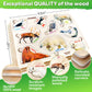 Quokka Wooden Puzzles For Toddlers 1-3 – 3Xset Kids Puzzles Ages 2-4 – Montessori Toy Puzzles For Toddlers 3-5 – Wood Toy Learning Realistic Insects - Arctic Animals - Birds For Boy And Girl