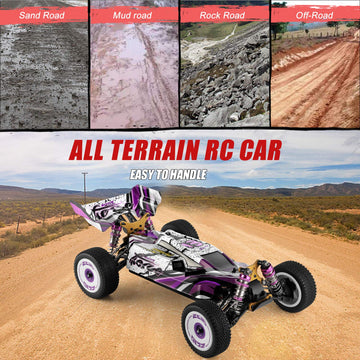 GoolRC WLtoys 124019 RC Car, 1/12 Scale 2.4GHz 4WD 60km/h High Speed Racing Buggy Drift Car RTR, Aluminum Alloy Chassis, Zinc Al