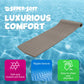 TRC Recreation Serenity 1.5  Thick Vinyl Coated Foam Swimming Pool Float Mat mature-themed Lounger with Built-In Roll Pillow  Bronze