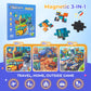 Nattork Magnetic Vehicle Puzzle Book for Toddlers 3-5 Girls Boys  Travel Puzzles Game for Kids Ages 3-6  Learning Magnet with Fun for 3 4 5 6 Years Old Children Boys Girls - Gift Idea for Birthdays