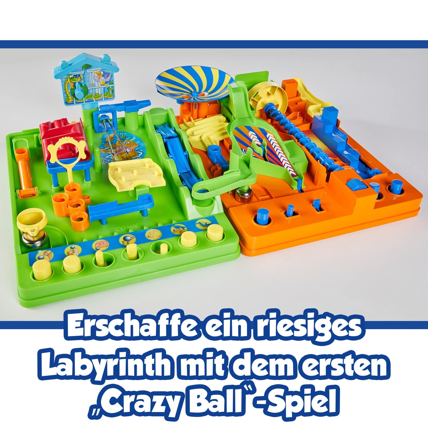 TOMY Screwball Scramble 2 Marble Run Game - Multicolored, Plastic, Ages 5+, Model T73109FR, Cooperative Board Game for Family Fun
