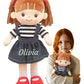 Personalized Rag Dolls for Girls - Custom 16 Inches Soft Plush Snuggle Baby Doll for Toddlers Stuffed Toys - Muecas de Trapo Personalizadas para Nias - Jean Skirt