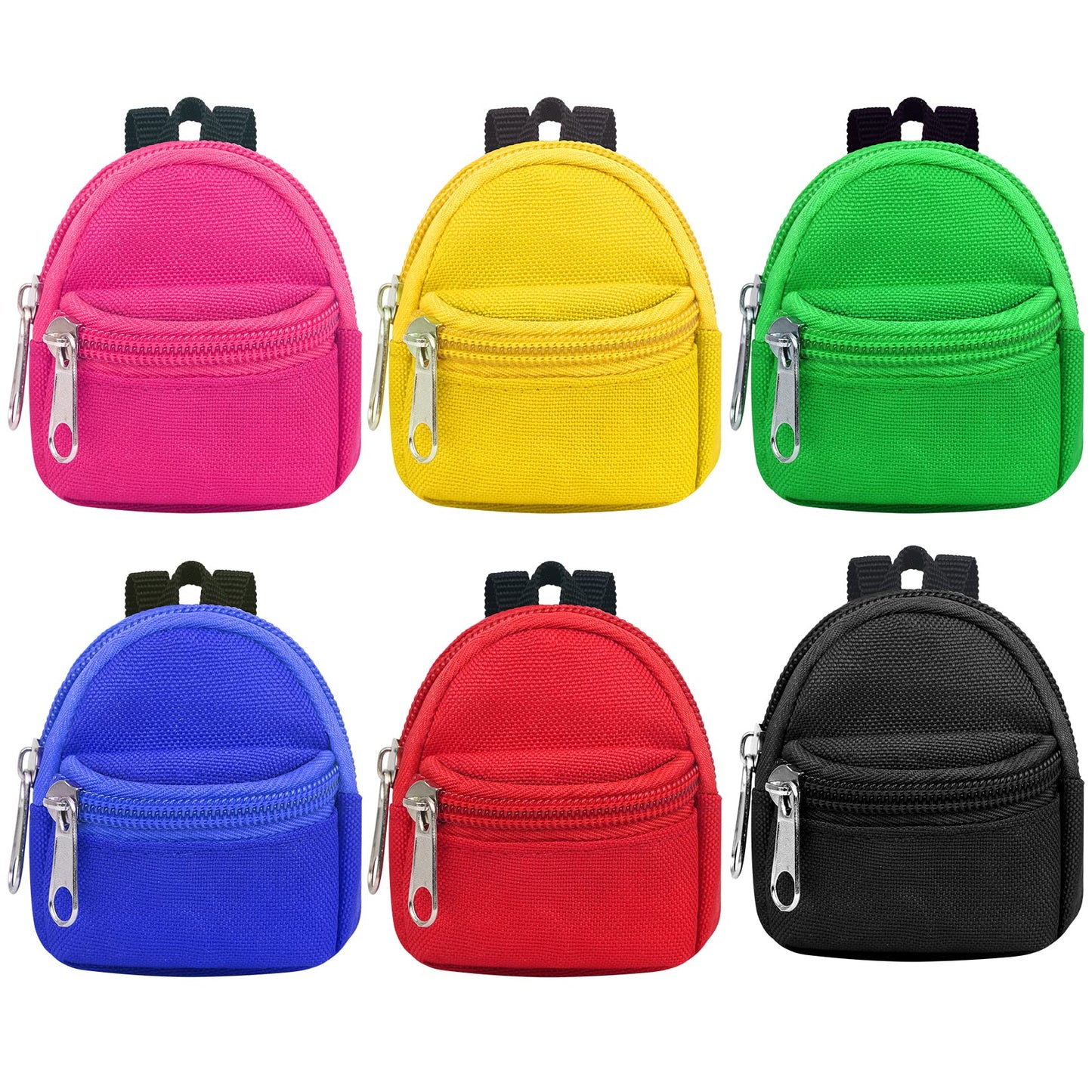 UNICORN ELEMENT 6pcs Doll Backpacks  Mini Zipper School Bags for Dolls  Cute Doll Bags School Supplies Backpack for Doll Accessories